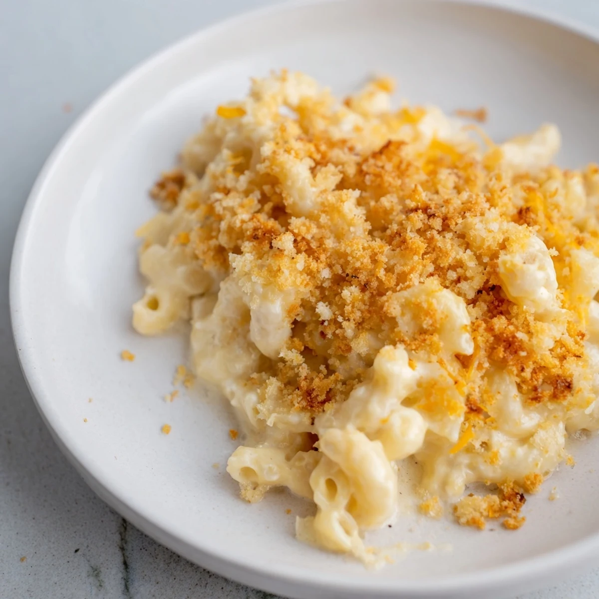 Golden, bubbly Classic Oven-Baked Macaroni and Cheese, a comfort food favorite for a crowd.