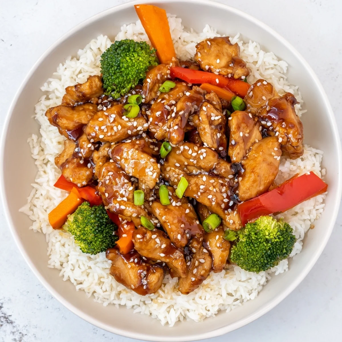 Steaming, golden One-Pot Teriyaki Chicken and Rice Bake with tender chicken and crisp veggies.