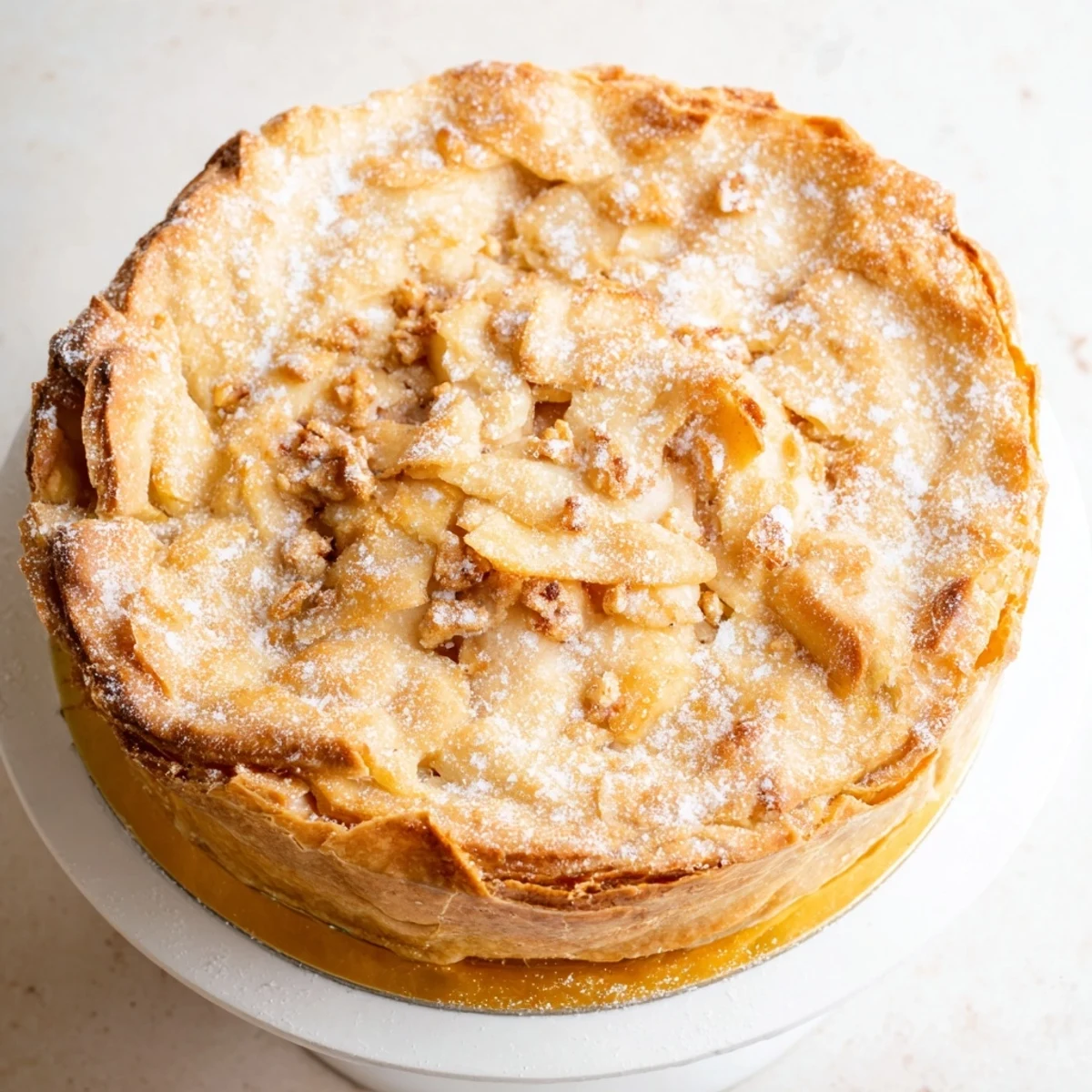 Golden apple turnover pastries, fresh from the oven, with a flaky crust and sweet filling.