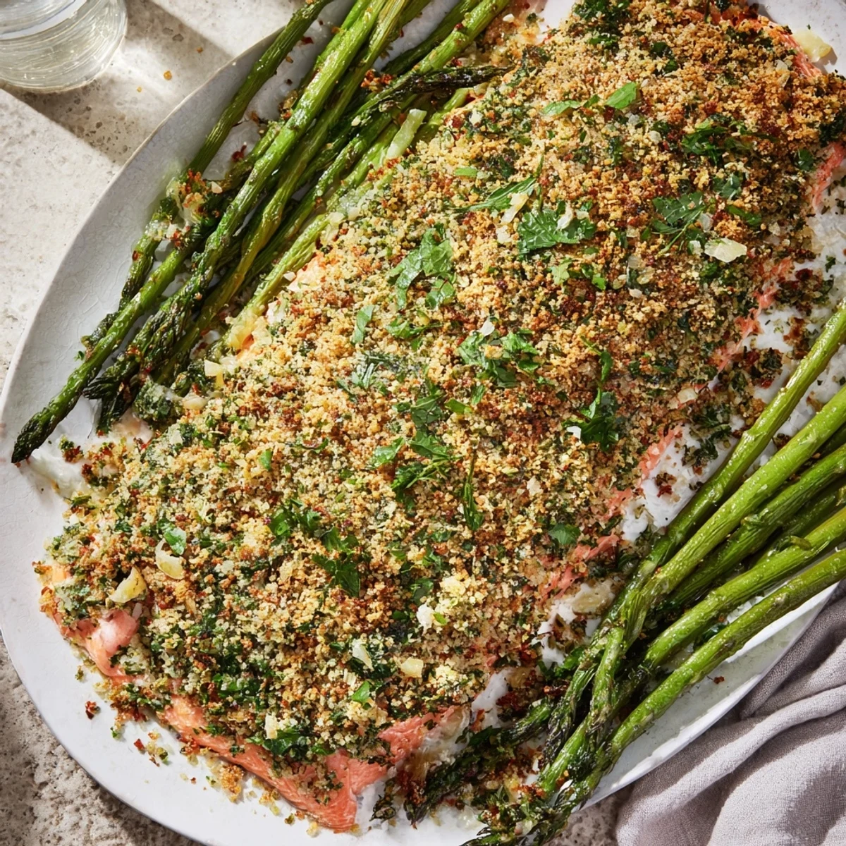 Imagine the flavorful Easy Herb-Crusted Salmon, offering a taste sensation with perfectly roasted asparagus.