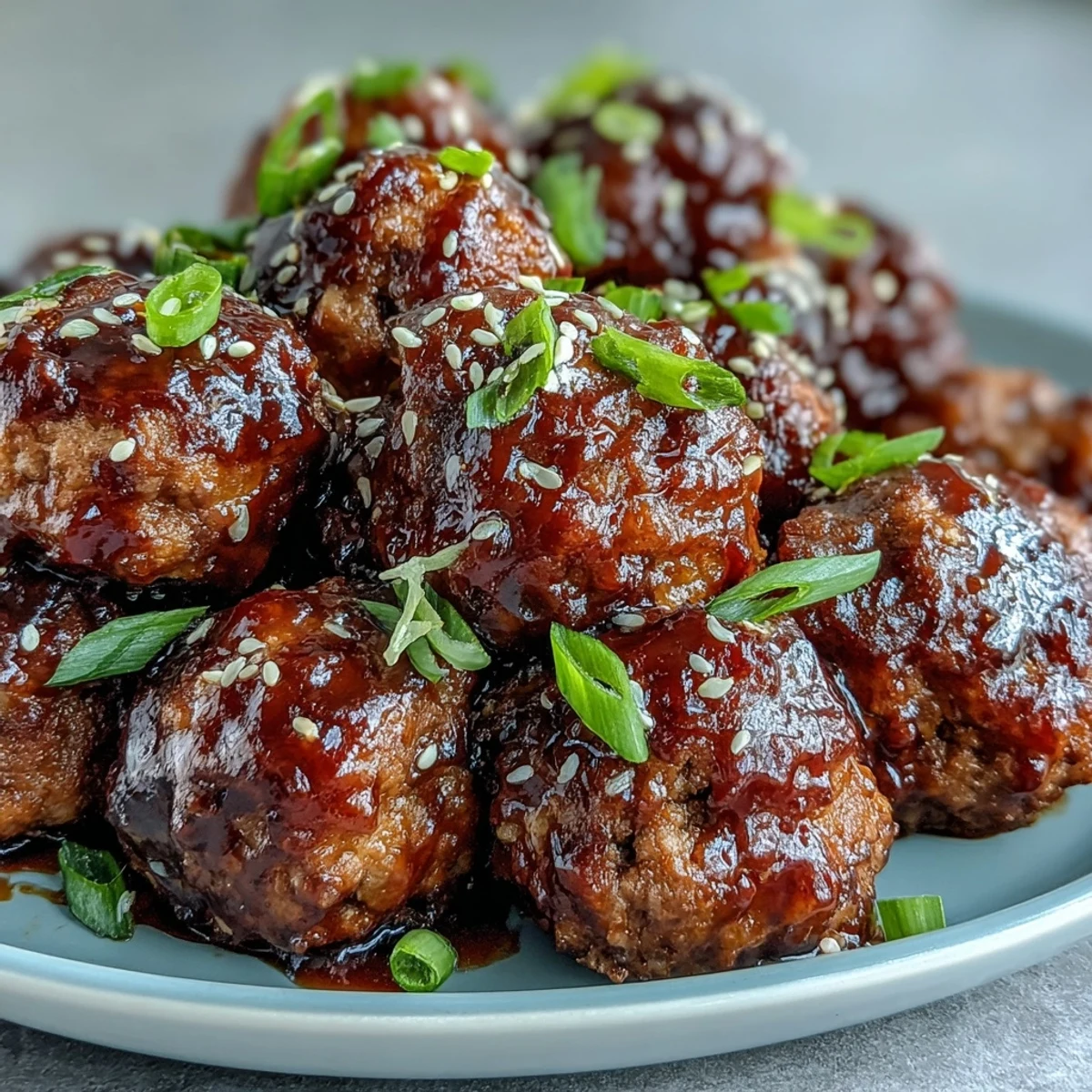 Steaming sweet and sour meatballs glazed in tangy apricot sauce, piled in a slow cooker ready for serving over rice.