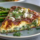 Spring Frittata Asparagus Peas Goat