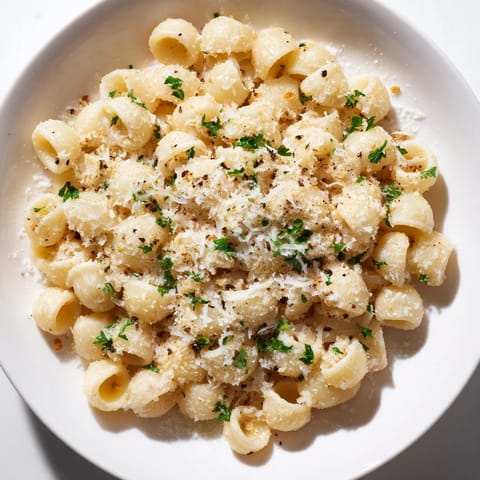 Ditalini Pasta Creamy Garlic