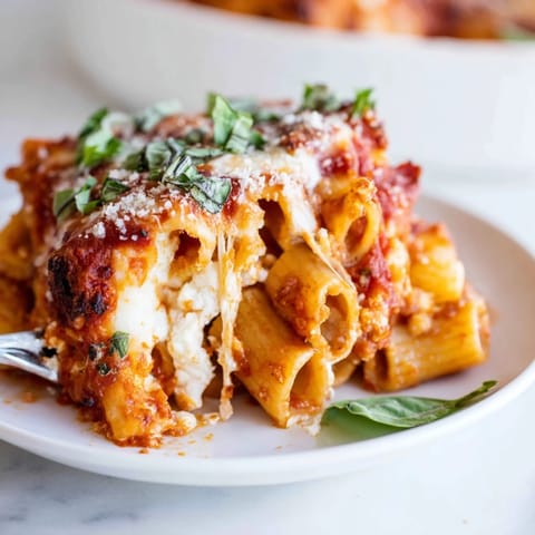 Cheesy Baked Ziti Layers