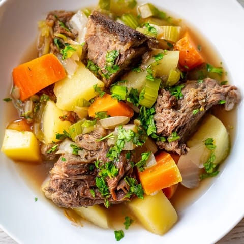 This warm, delicious Welsh Cawl stew features fall-apart lamb and savory root vegetables.