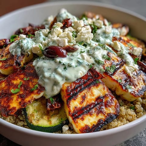 Healthy Grilled Mediterranean Bowl