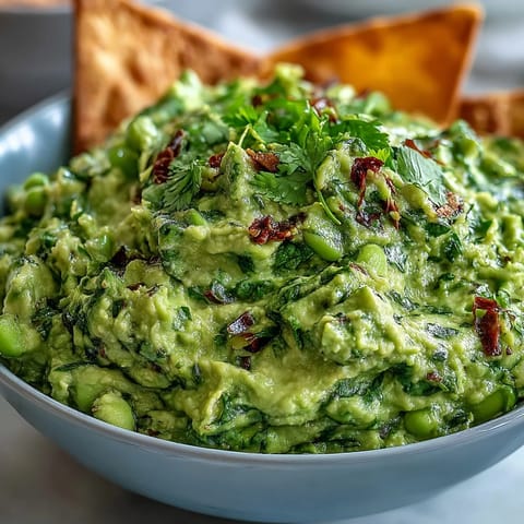 Edamame Guacamole Pita Chips