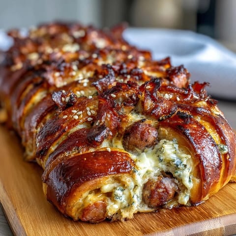 Golden puff pastry pigs in a blanket served with tangy mustard dip, perfect for game day snacking and crowd-pleasing appetizers.