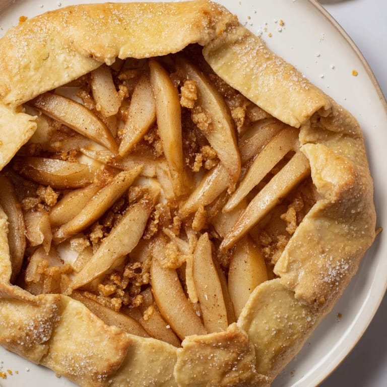 This warm Rustic Pear and Ginger Galette shows off tender pears and a buttery, golden pastry.