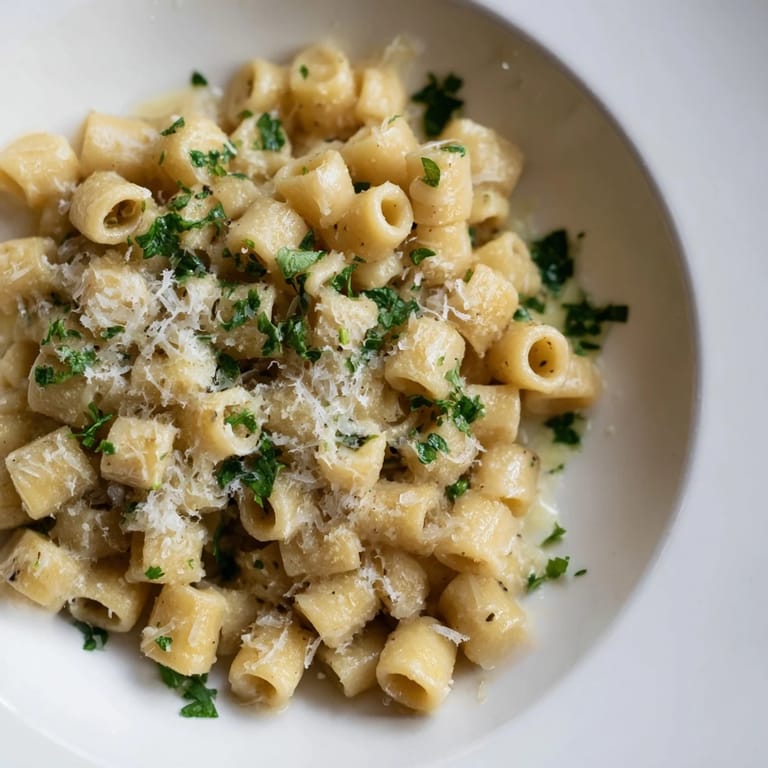 A close-up shot of a steaming bowl of ditalini pasta, ready for a comforting meal.