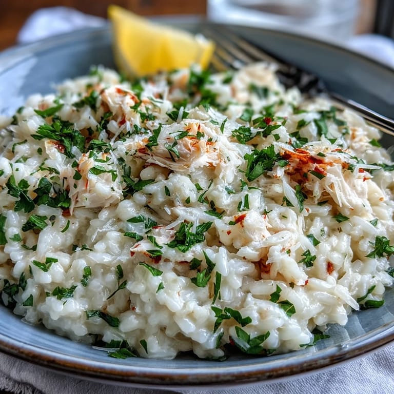 Golden-tinted Smoked Haddock Risotto with a Parmesan finish, ready to serve alongside a glass of white wine.