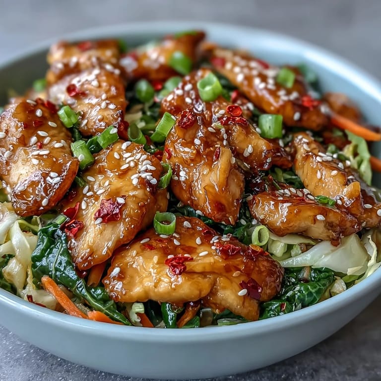Garnished with scallions and sesame seeds, this low-carb Egg Roll Bowls with Chicken and Cabbage dinner is perfect for busy weeknights.