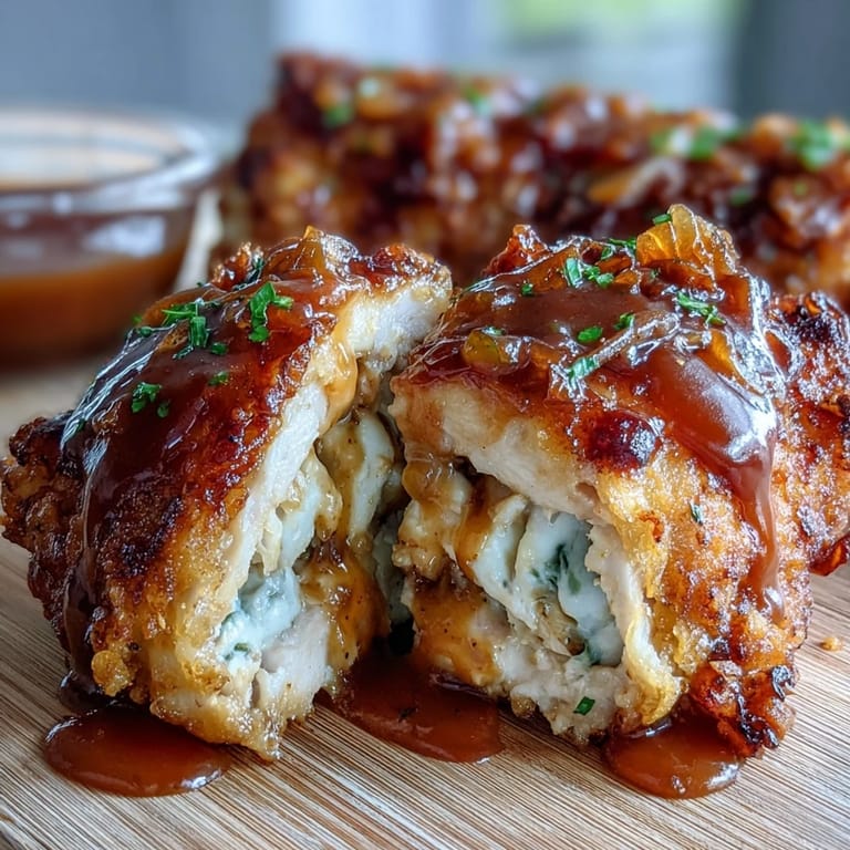 Rich Southern-style Soul Food Smothered Chicken with Onion Gravy, served over rice.