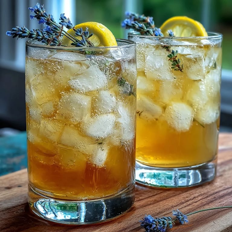 Vibrant lavender lemonade spritz cocktail in a tall glass, garnished with lemon wheel and lavender, perfect for summer parties.