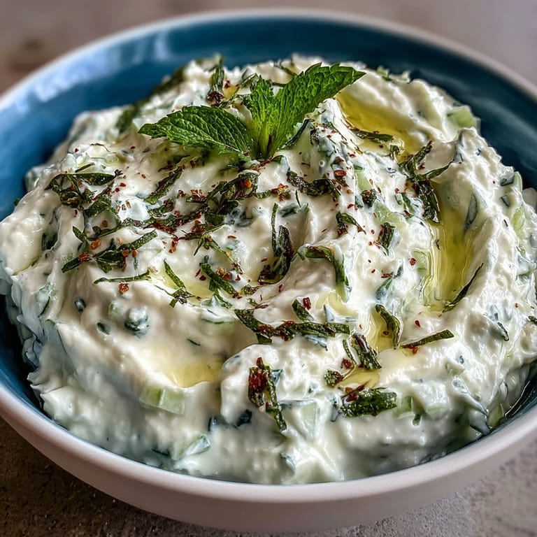 Tangy Greek Skyr Tzatziki, an easy, healthy dip perfect with veggies.